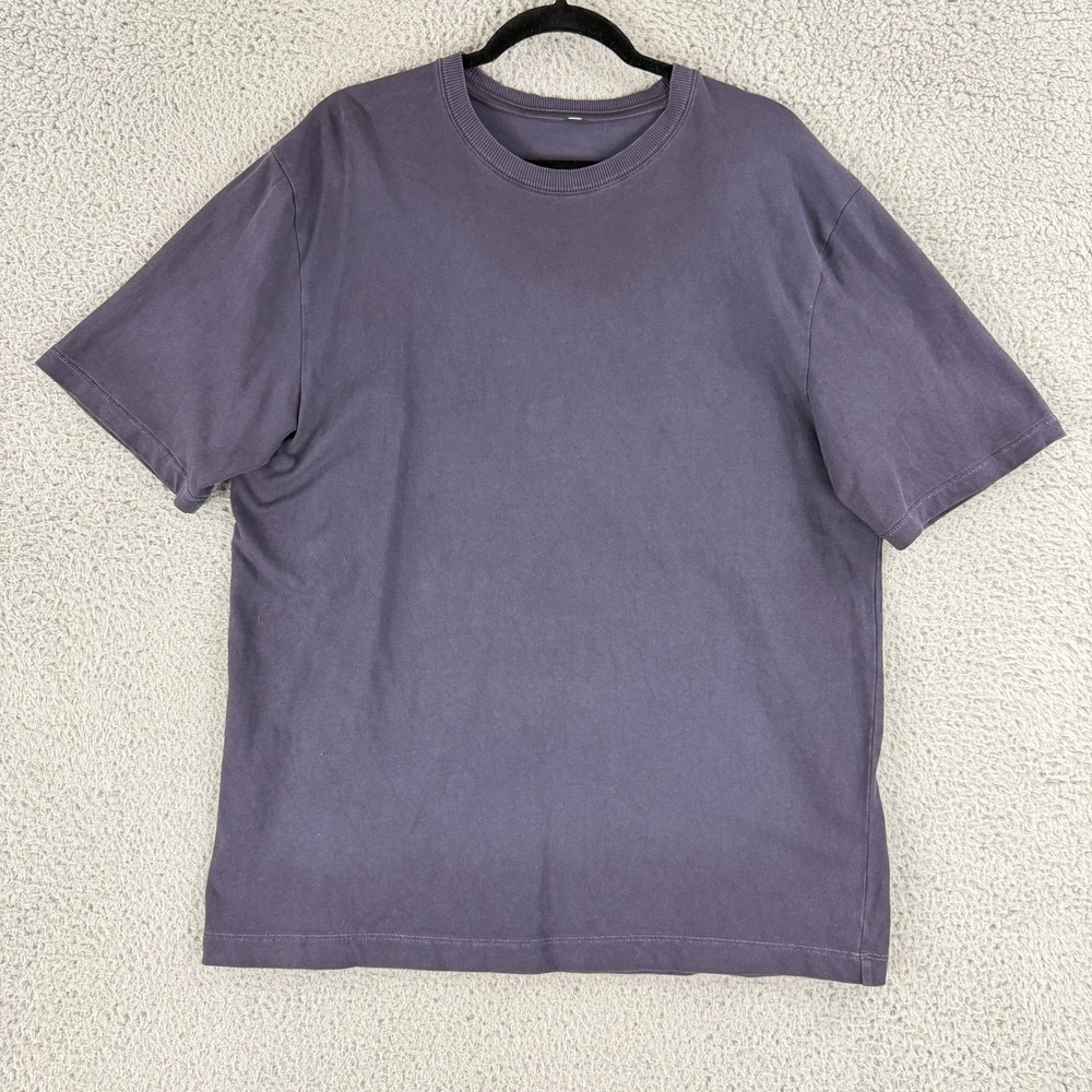 Lululemon T Shirt Mens L Purple Short Sleeve Crew Neck Running Training Athletic